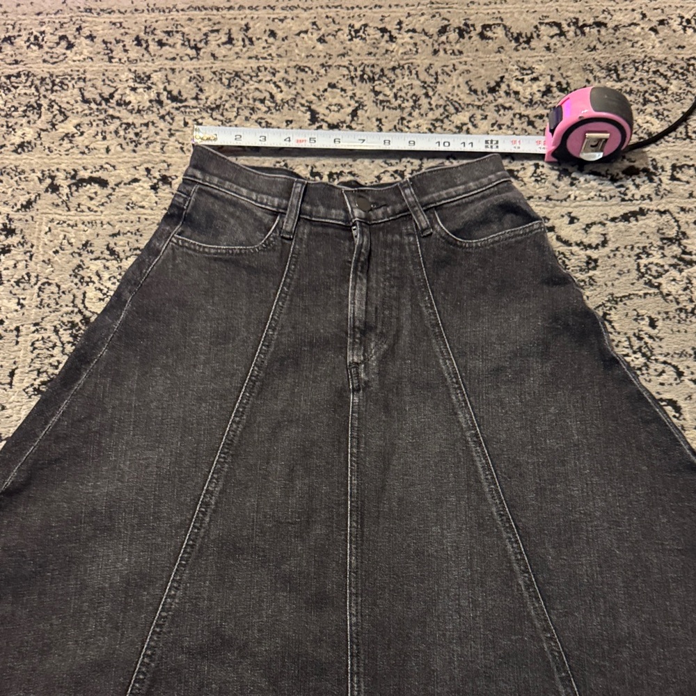 Black Denim full maxi Skirt - Picture 7 of 9